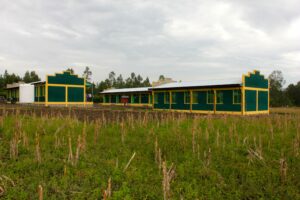 An outside view of the school blocks at Chicho